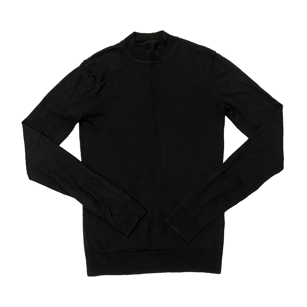 NAADAM Silk Cashmere Pullover Sweater XS Round Neck Black Luxury Minimalist